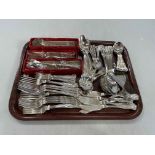 Collection of silver plated Kings pattern cutlery.