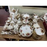 Royal Albert Old Country Roses including teapots, tureens, dinner plates, etc,