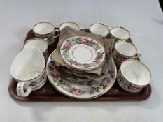 Royal Worcester Royal Garden twenty one piece coffee set.