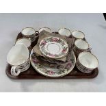 Royal Worcester Royal Garden twenty one piece coffee set.