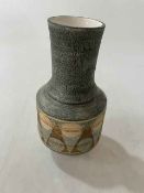 Troika vase, bearing monogram probably Anne Jones, 25cm.