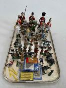 Tray of military figures.