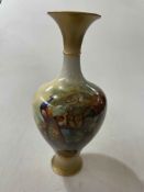 Royal Worcester vase painted with peacocks in tree, signed CV White,