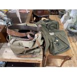 Royal Corps of Signals military jacket, belt, two vintage wristwatches, etc.