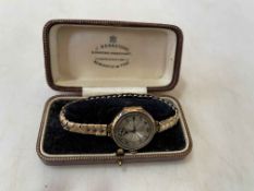 Ladies Omega 9 carat gold wristwatch and Omega gold plated watch (2).