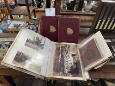 1875 albumen photograph album, stamp album, three volumes of Punch, war atlas, etc.