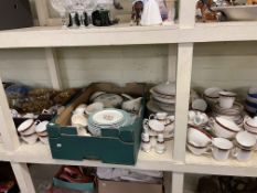 Collection of decorative porcelain including Royal Grafton, Wedgwood, Hochst, Ringtons, pictures,