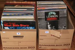 Collection of LP records including John Lennon, George Harrison, etc.
