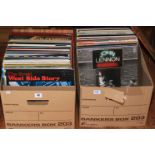 Collection of LP records including John Lennon, George Harrison, etc.