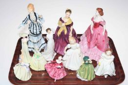 Three Coalport ladies and eight Royal Doulton ladies (11).