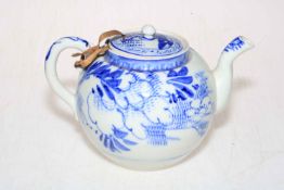 Chinese blue and white teapot.