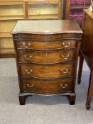 Mahogany serpentine front chest,