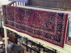 Hand knotted Persian Mashad carpet 3.50 by 2.46.