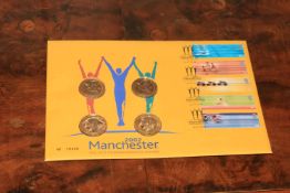 Royal Mint 2002 Manchester Commonwealth Games £2 four coin set in original envelope.