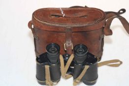 Watson Baker, air ministry binoculars 1943, with a case.