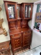 Modern Art Nouveau style parlour cabinet, 201cm by 88cm by 40cm.