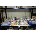 Collection of decorative porcelain, Continental figurines, Jasperware, etc.