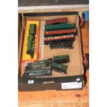Hornby and Triang OO gauge locos and carriages including Flying Scotsman, The Woolwinder,