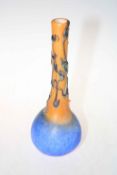 French art glass vase, signed and dated to base, 31cm.