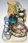 Large Carlton Ware jug, Noritake and other vases and bowls.