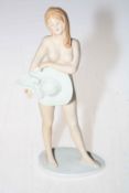 Wallendorf semi-nude woman figurine, 27cm high.