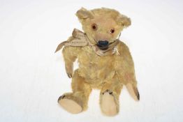English c1920s teddy bear, 32cm high.