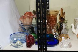 Collection of glass including Whitefriars.