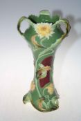 Austrian Eichwald Art Nouveau vase, 41cm high.
