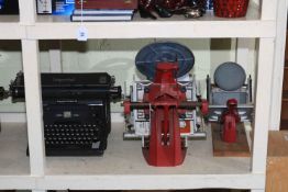 Imperial Model 60 typewriter, two Adana printing machines and printing type.