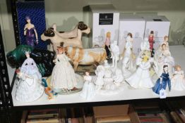 Collection of Royal Doulton figurines, Beswick etc.