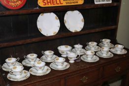 Shelley Art Nouveau tea service, pattern 8627, some pieces with Wileman mark.