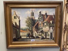 Pieter Steenhouwer, 19th Century Dutch Street Scene, oil on canvas, signed lower left, 39cm by 49cm,