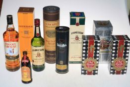 Ten bottles of whisky including Glenmorangie Single Malt, Jameson 700ml, Chivas Regal,