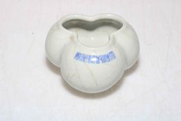 Chinese crackle glaze brush washer with Qianlong mark to the side, 5.5cm high.