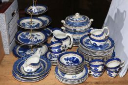 Booths Real Old Willow including tureens, cake stands approximately 54 pieces.