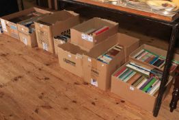 Ten boxes of mostly religious books including Catholicism.