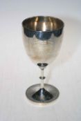 Victorian silver trophy cup presented to the Scarborough Rifle Volunteers 1861,