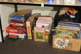 LP records, linens, board games, magazines, etc.
