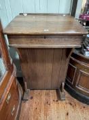 Early 20th Century oak clerks desk, 104.5cm by 61.5cm by 54cm.
