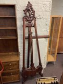 Carved easel.