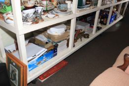 Collection of military interest collectables, Edinburgh crystal, oil lamp, plates, vintage games,