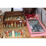 Collection of Wade Whimsies, costume jewellery, jewellery box, etc.