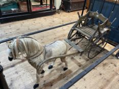Victorian Country House child's horse and carriage.