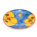 Large Poole hand painted bowl by Anita Harris, 41cm.