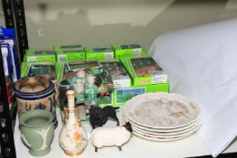 Subbuteo football toys, Royal Worcester blush vase, Beswick, etc.