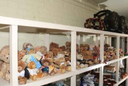 A good selection of teddy bears including Charlie Bears.