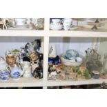 Victorian pottery, Lilliput Lane, decanters, blue and white porcelain, fire guard set, etc.