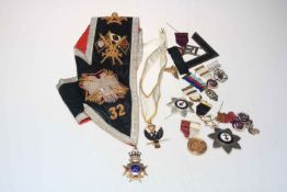 Masonic vintage silver and enamel inc Masonic Knights Templar by Kenning & Son,