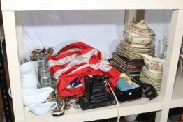American flag, Royal Cauldon pottery, Eastman Kodak camera, badges, metalwares, etc.