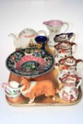 Masons pottery jugs, Maling bowl, jug, vase and sugar and cream, and Carlton Ware Guinness teapot.
